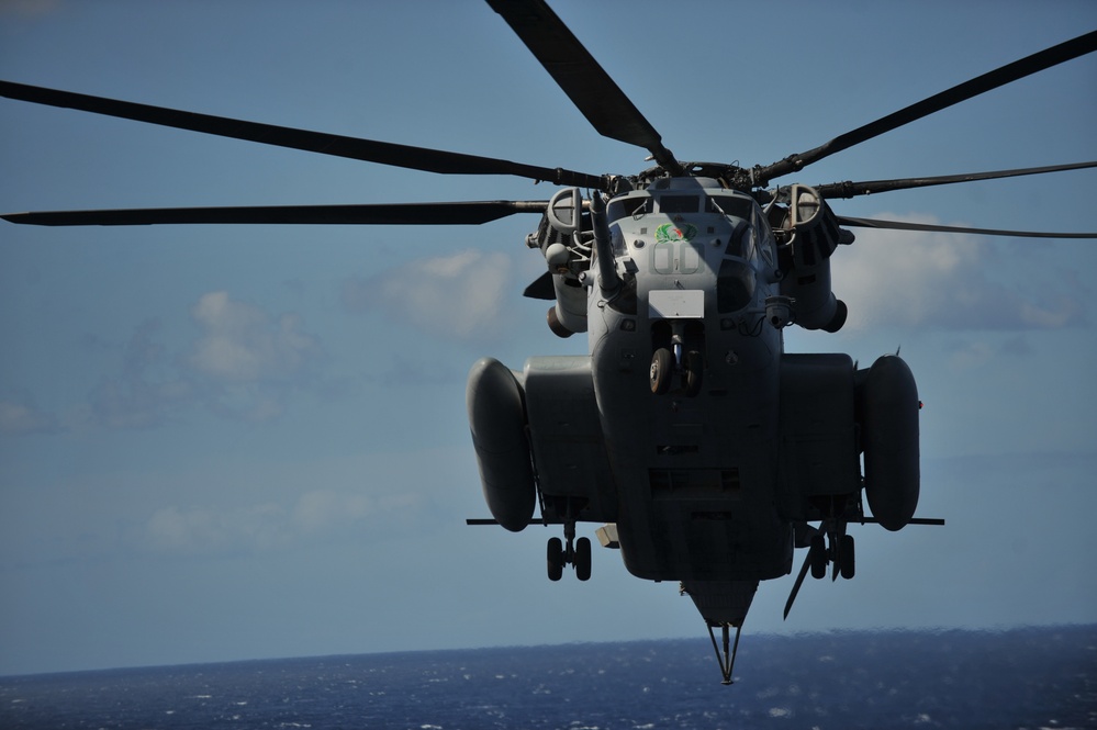 11 MEU's aviation combat element aboard USS Makin Island