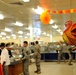 Service members enjoy a Thanksgiving feast, dining facility celebrates the holidays and its last day open