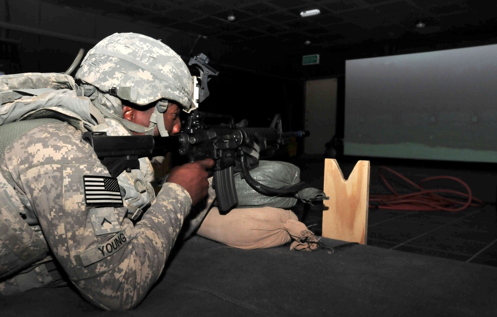 Weapons simulator helps keep soldiers on the mark