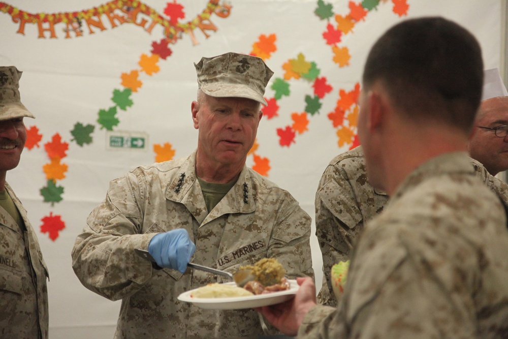 Gen. James Amos visits Marines in Afghanistan