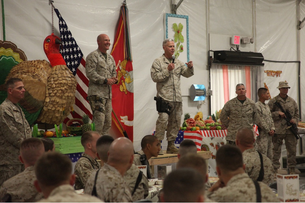 Gen. James Amos visits Marines in Afghanistan