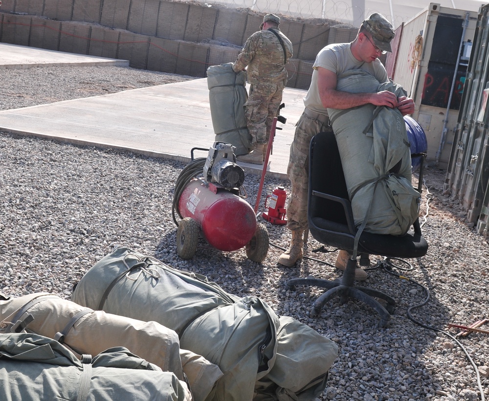 Forward logistic element always packs their overnight bag