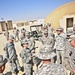 Sgt. Maj. Cynthia Kallberg visits 2-135 Infantry