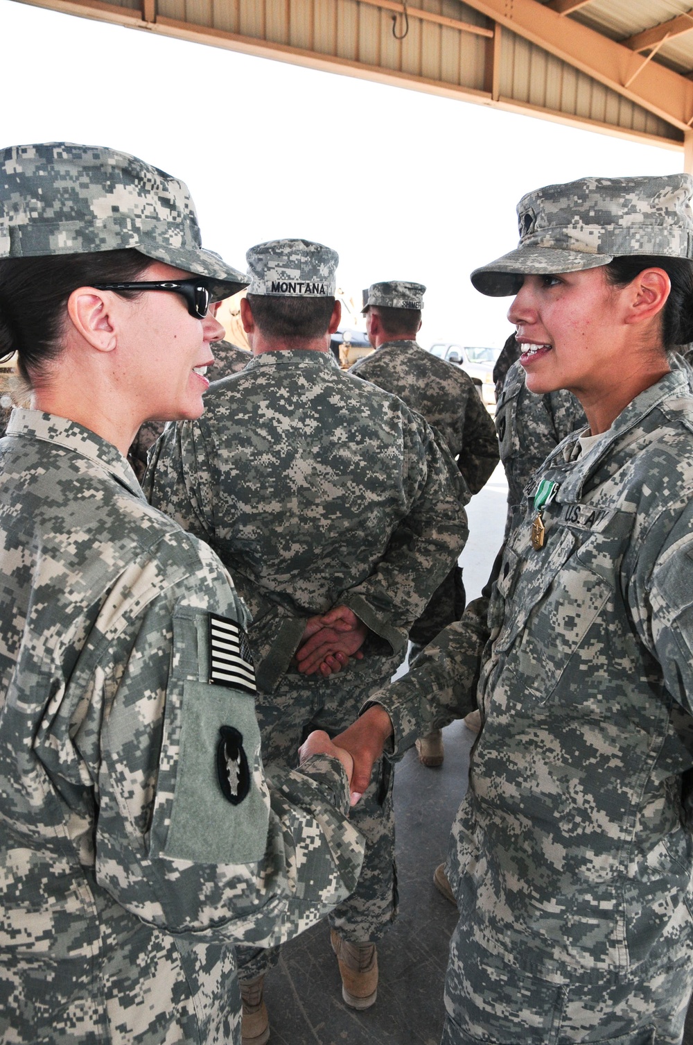 Sgt. Maj. Cynthia Kallberg visits Camp Buehring, Kuwait