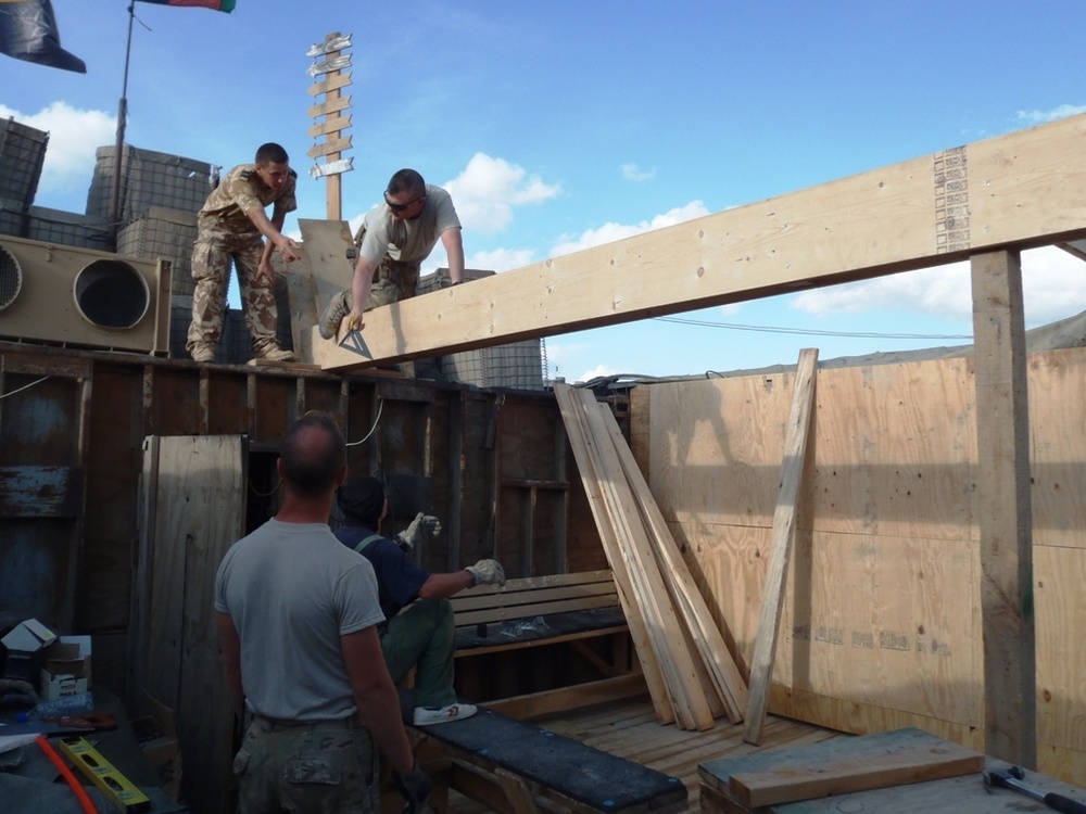 In Afghanistan, the Bunker Is Your Man Cave – 116th soldiers repair remote FOB