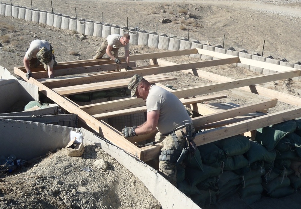 In Afghanistan, the Bunker Is Your Man Cave – 116th soldiers repair remote FOB