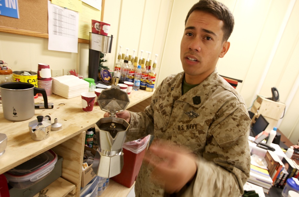 Java Joe: MedLog Sailor serves up gourmet coffee to fellow troops