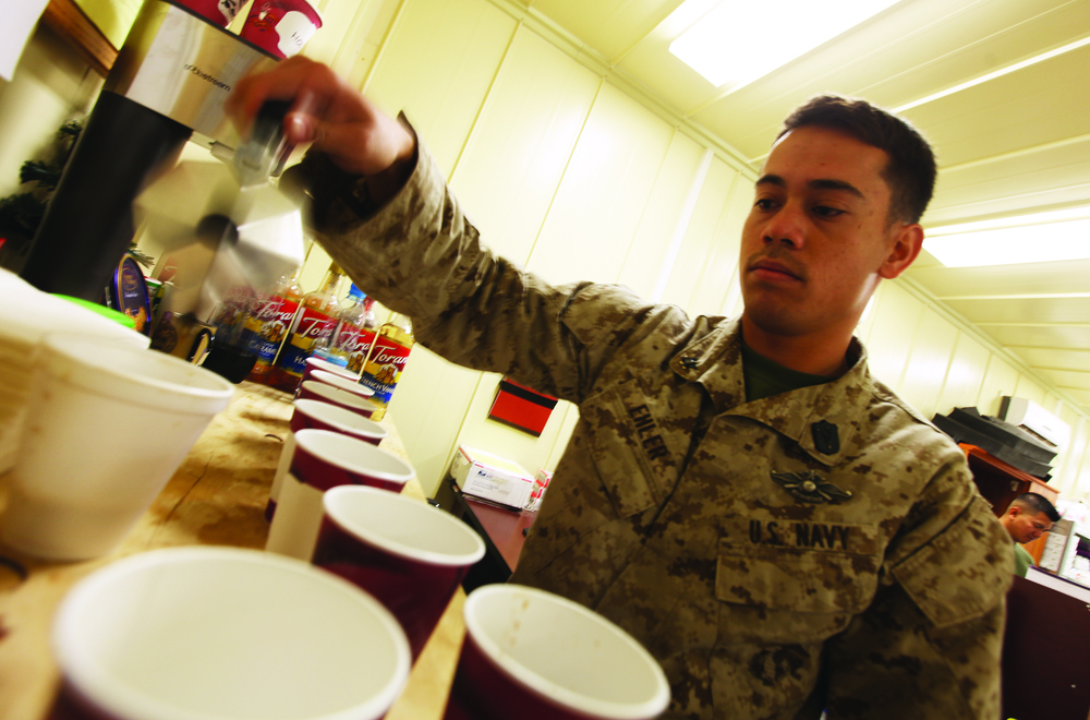 Java Joe: MedLog Sailor serves up gourmet coffee to fellow troops