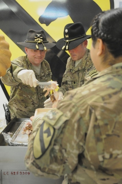 First Team serves up cavalicious Thanksgiving in Afghanistan