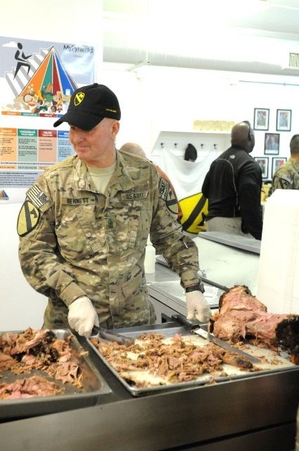 First Team serves up cavalicious Thanksgiving in Afghanistan