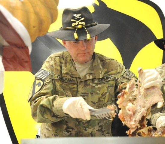 First Team serves up cavalicious Thanksgiving in Afghanistan