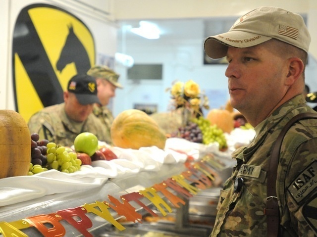 First Team serves up cavalicious Thanksgiving in Afghanistan