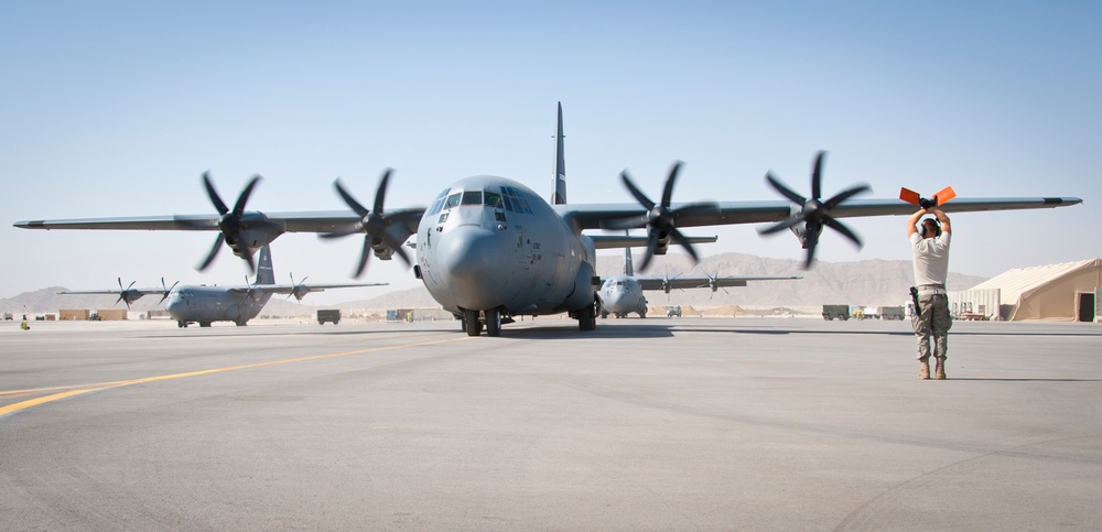 C-130J taxis