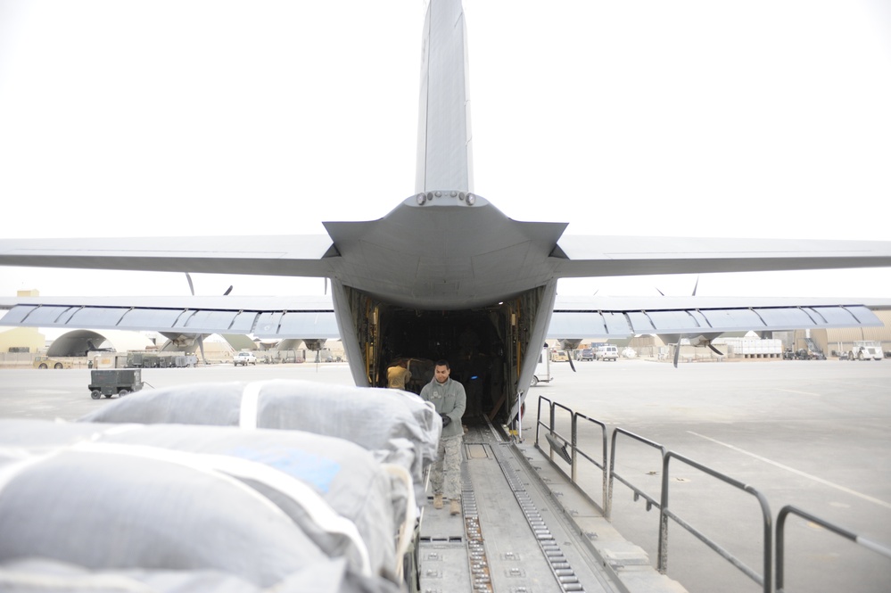 Bundles loaded on C-130J