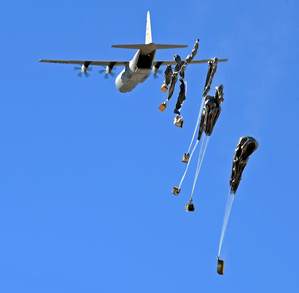 FOB Sweeney gets a re-supply from Air Force C-130