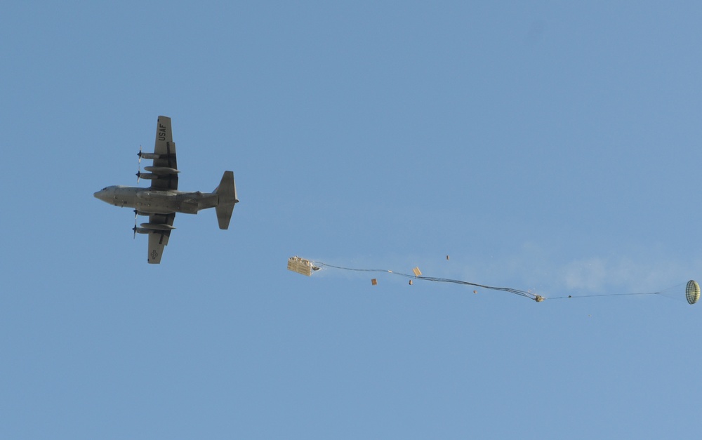 Largest air load ever drops in on FOB Curry