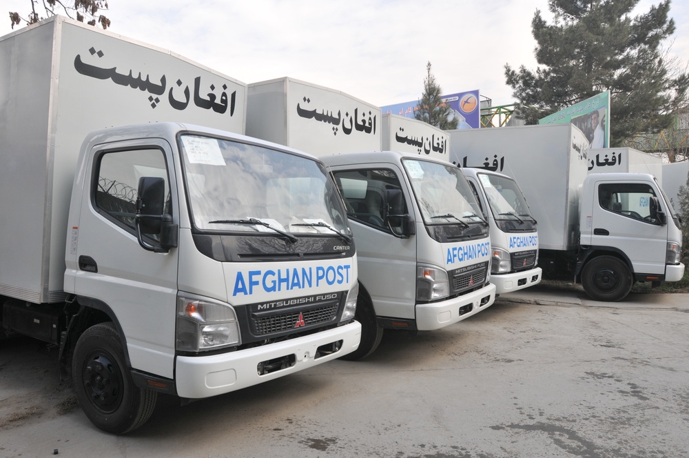 Afghan Post receives new mail trucks from ISAF