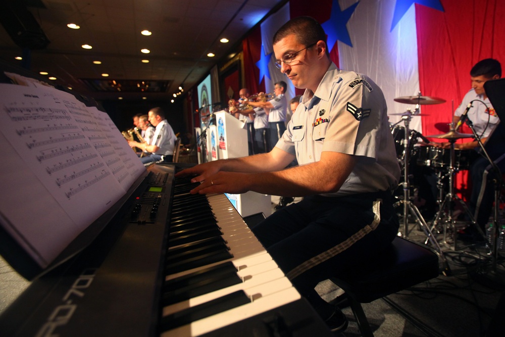 Air Force Band of Liberty performs at the Air Show