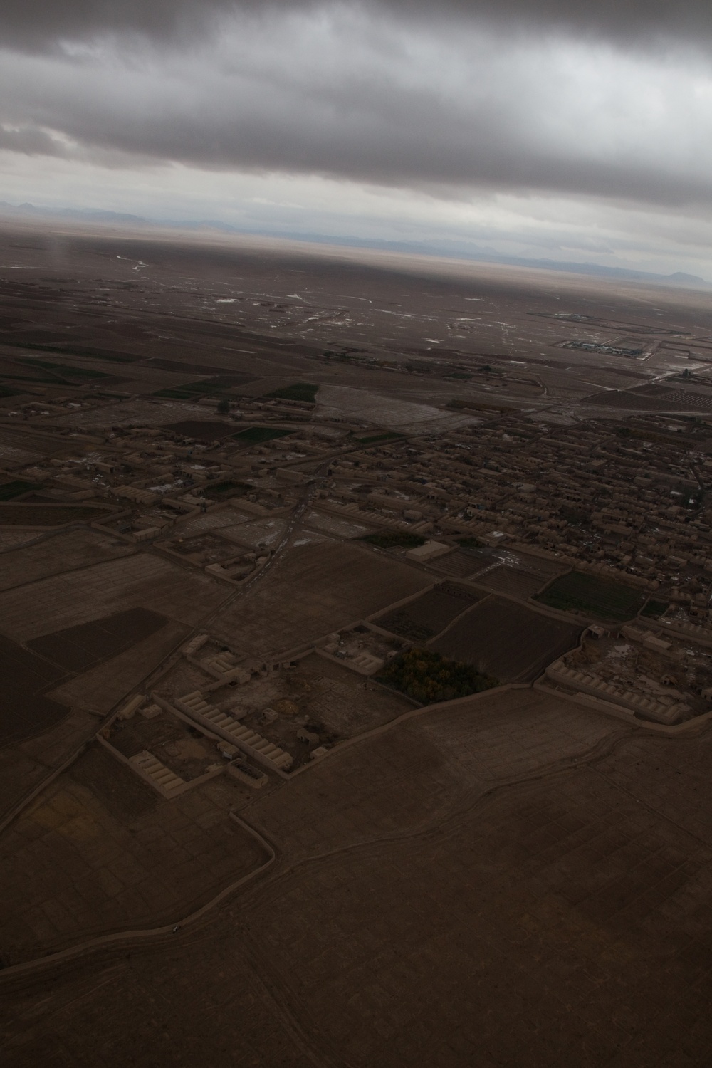Aerial view over Afghanistan