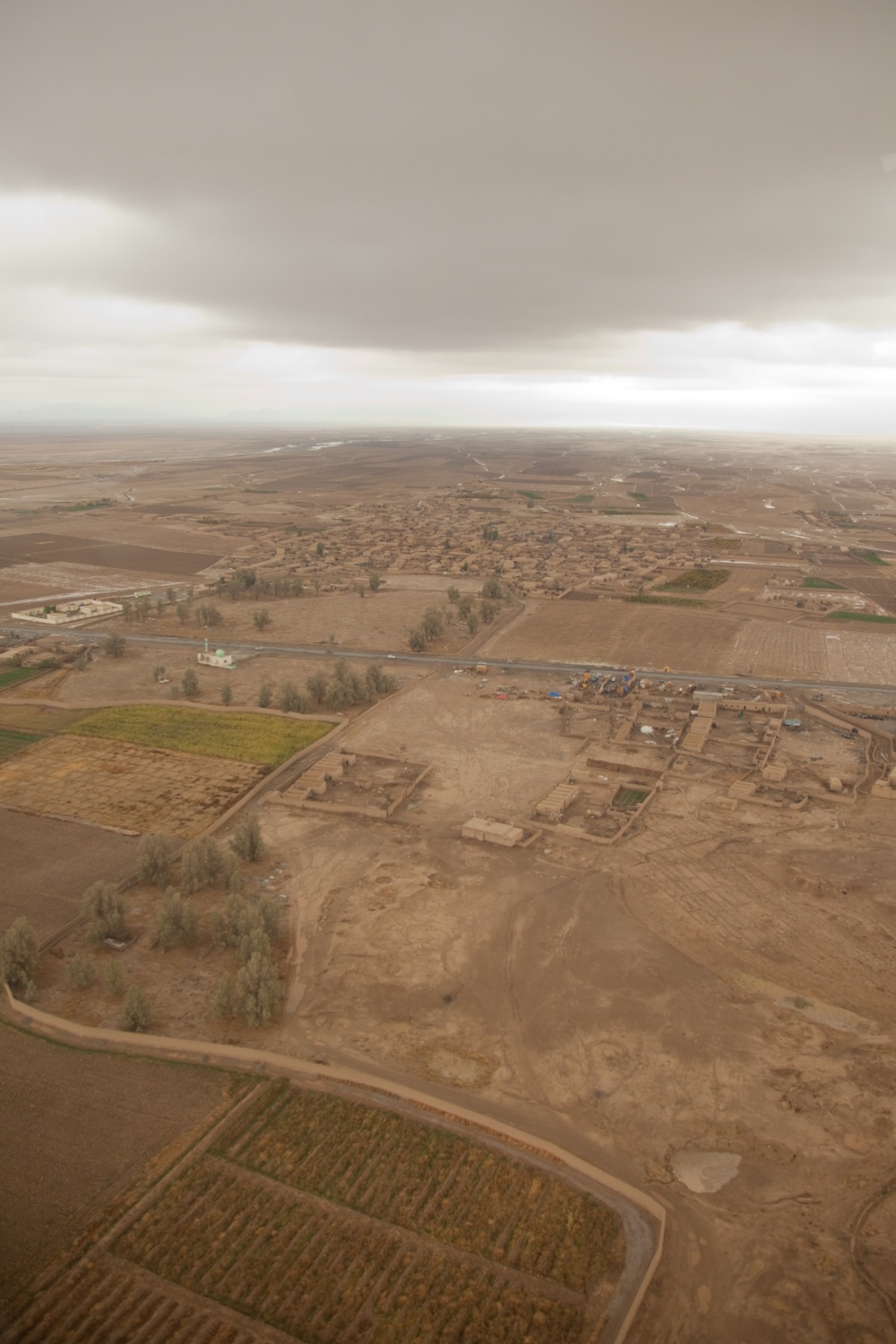 Aerial view over Afghanistan