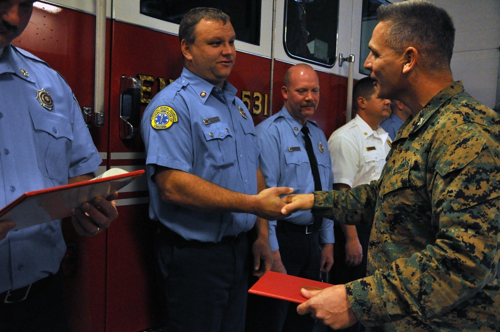 Firefighters receive Certificate of Commendation