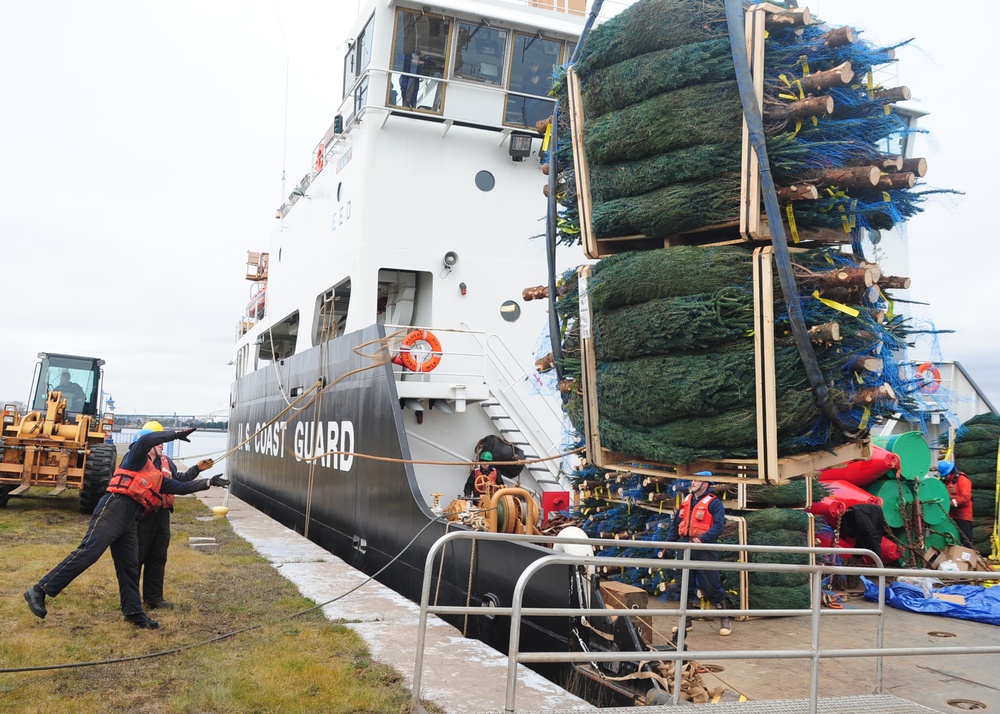 USCGC Alder delivers Christmas tree