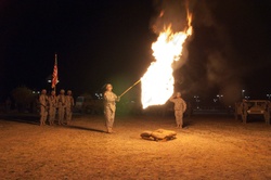 Battalion burns colors to remember its past