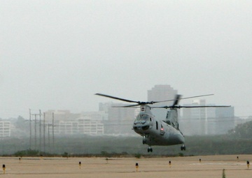 Last CH-46E flight before re-designation