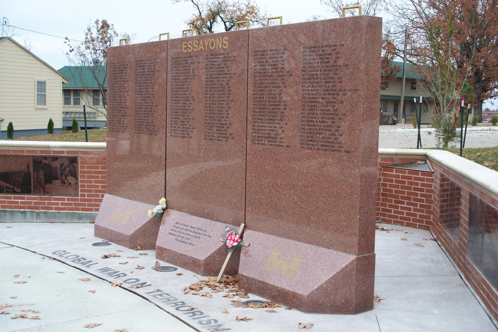 A visit to Sapper Grove: New Memorial Wall for fallen engineers at Fort Leonard Wood