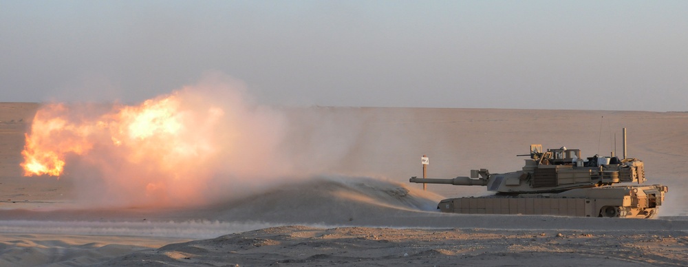Tank crew fires at first engagement