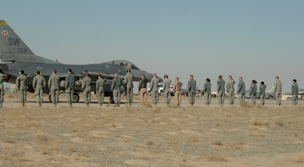 Brig. Gen. Neubauer's final flight as 332 AEW commander