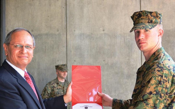 US Ambassador to Guatemala promotes Pittsburgh, Pennsylvania resident and Marine OEF veteran to Captain
