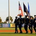 Joint Base Charleston Honor Guard post colors at Charleston River Dogs Baseball Military Appreciation Night