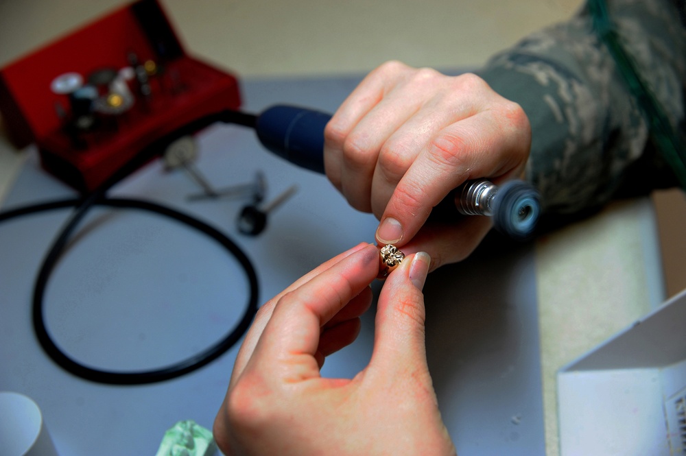 Dental lab technicians at work