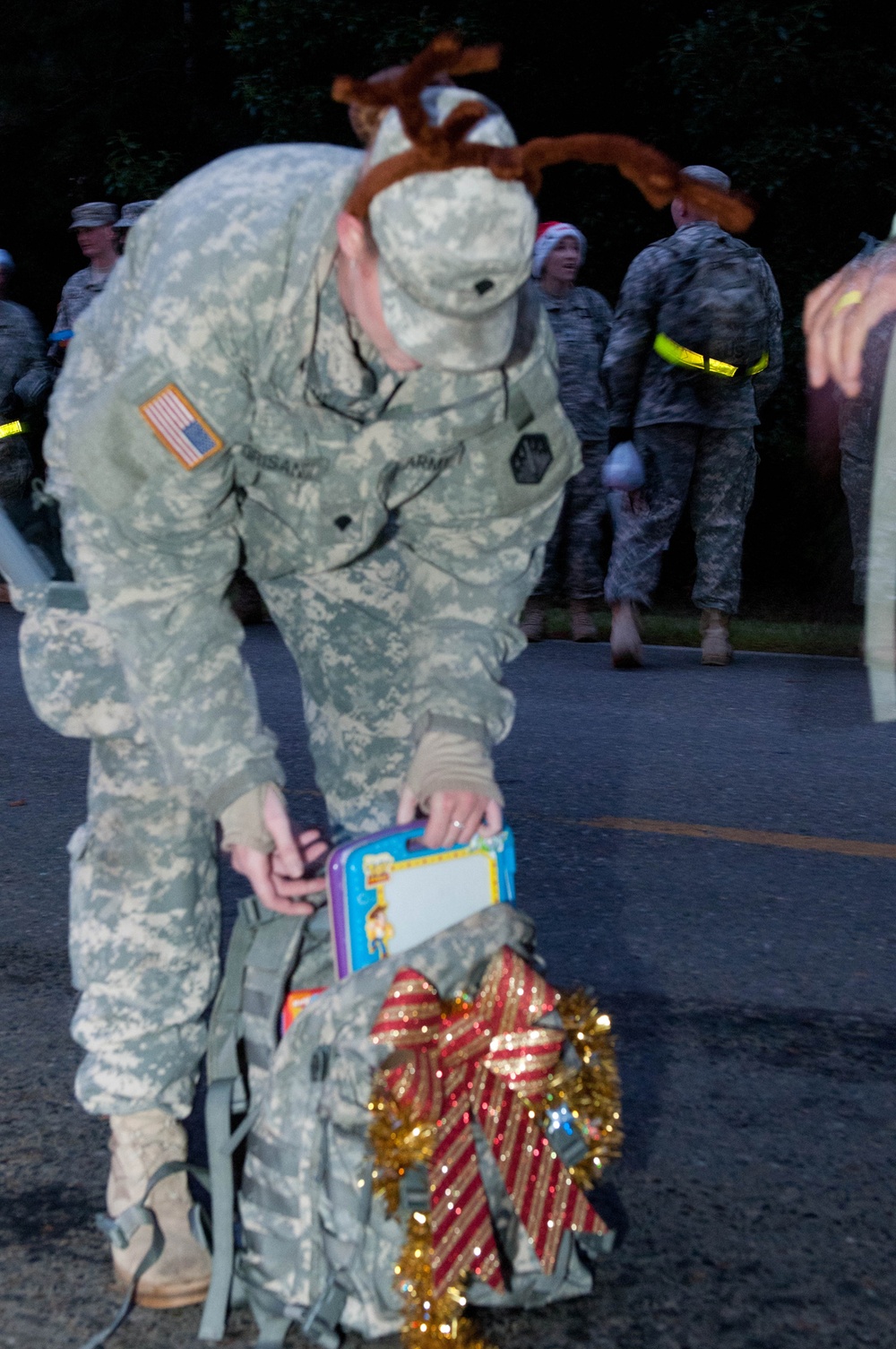 Soldiers donate to Santa’s Castle effort