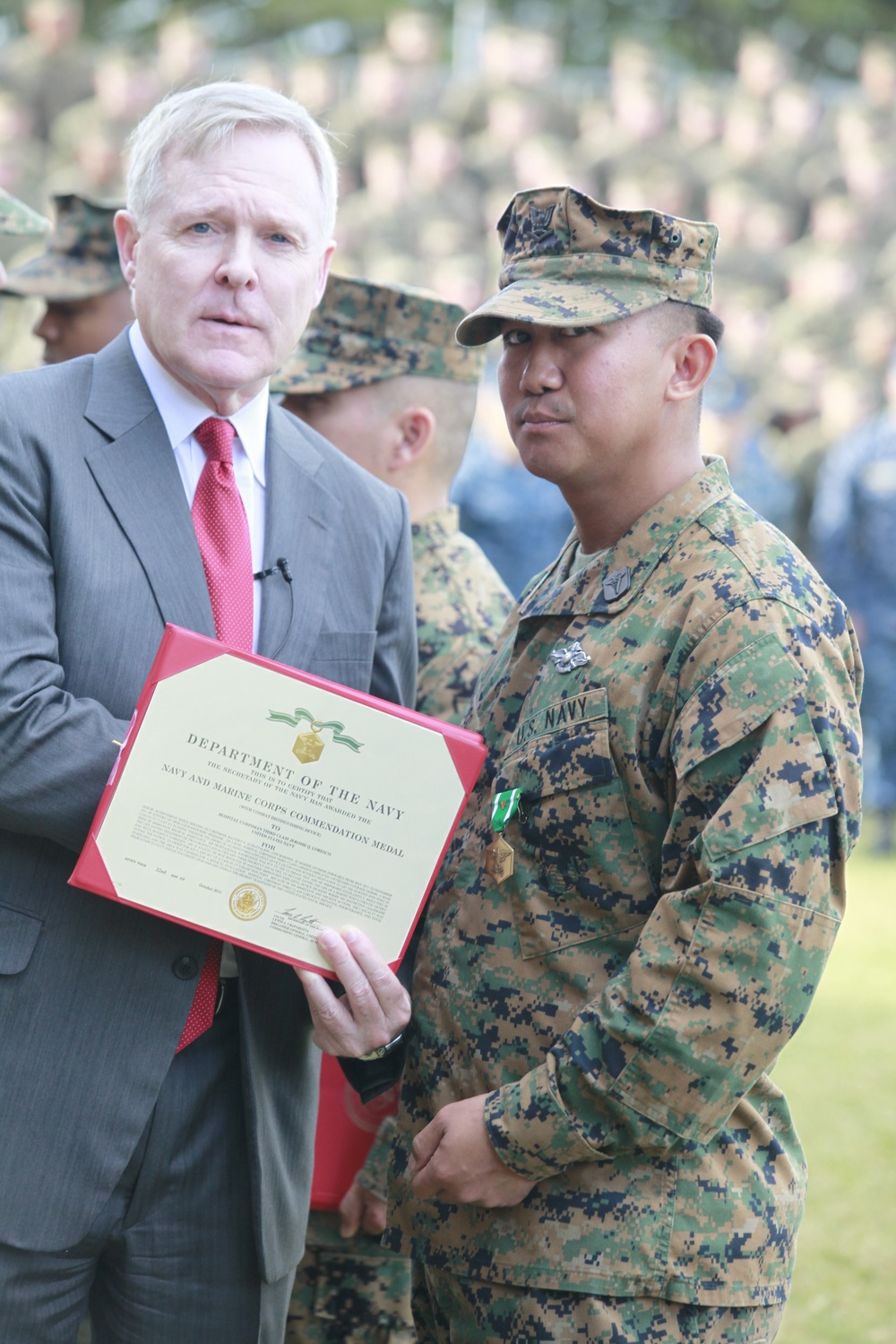 Secretary of the Navy visits troops
