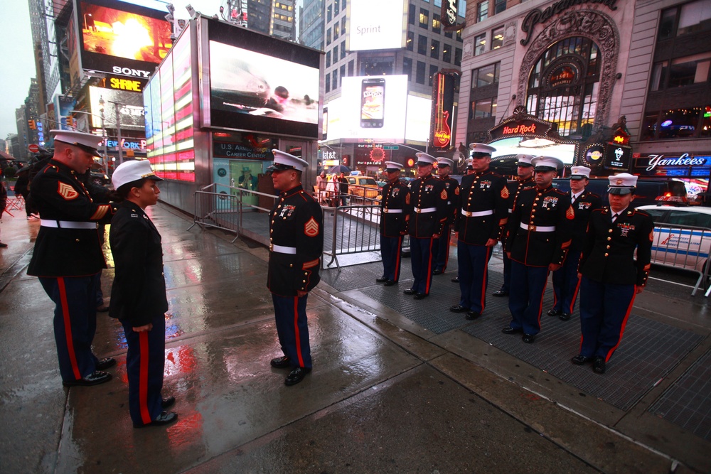 California Marine awarded for community service in Times Square-ceremony prior to Afghan deployment