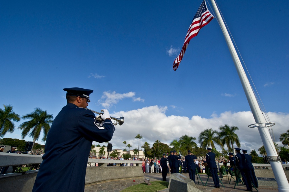 Joint Base Pearl Harbor-Hickam recognizes veterans on the 70th anniversary of the Dec. 7, 1941, attacks on Hickam Field