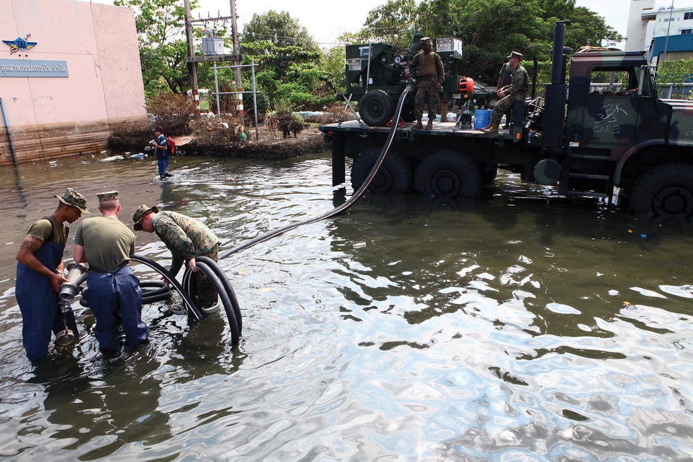 III MEF, Thailand drain flooding