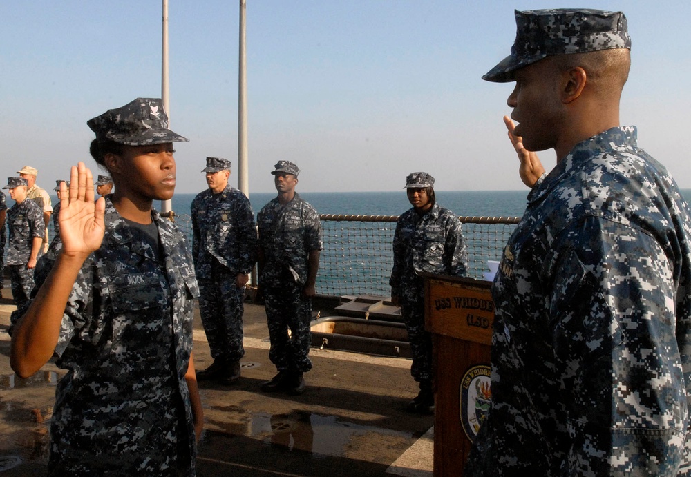 USS Whidbey Island in the Arabian Sea