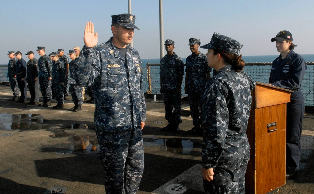 USS Whidbey Island in the Arabian Sea