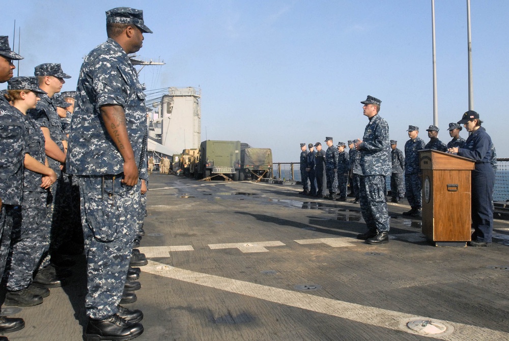 USS Whidbey Island in the Arabian Sea