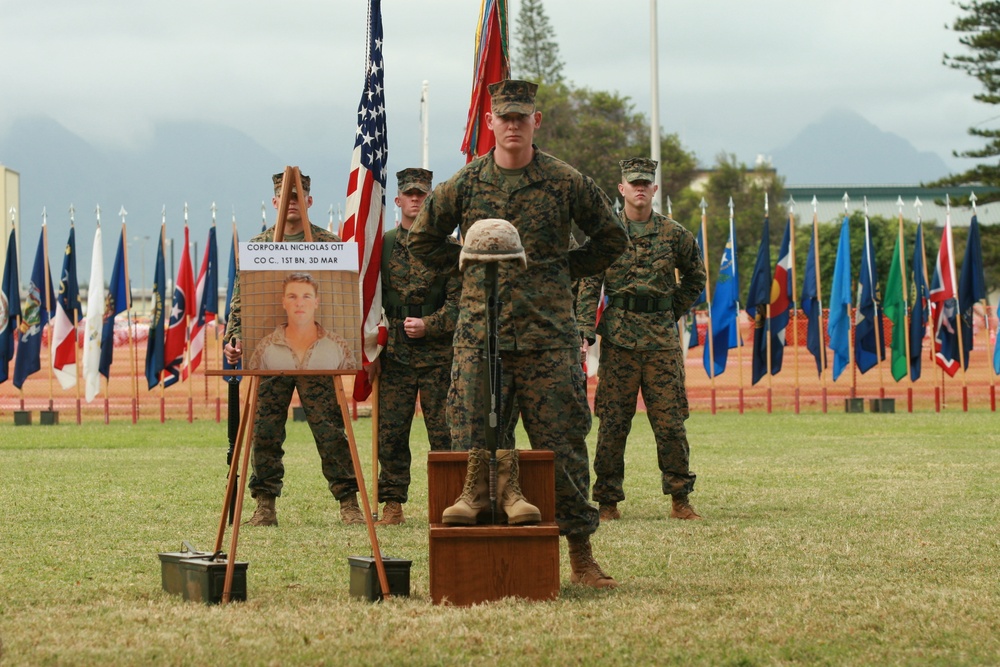 1st Battalion 3rd Marines memorial ceremony