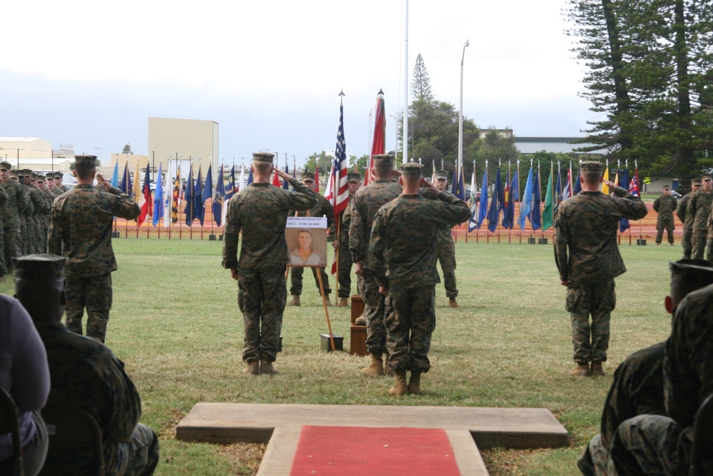 1st Battalion 3rd Marines memorial ceremony