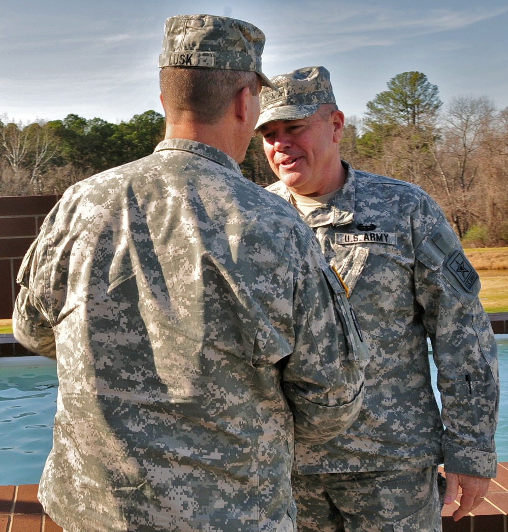 Lt. Gen. Willam E. Ingram is welcomed to the NC National Guard JFHQ