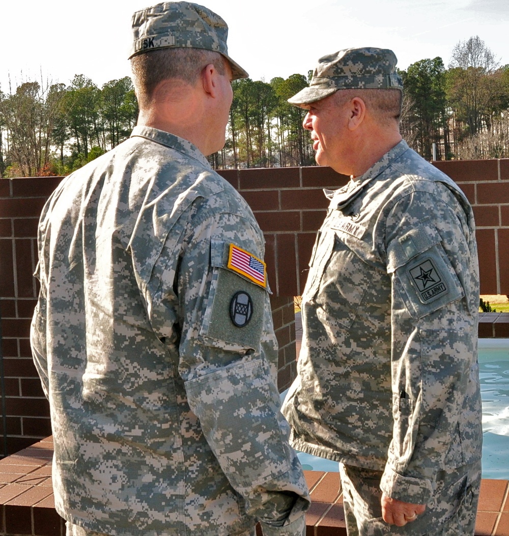 Lt. Gen. William E. Ingram is welcomed to the NC National Guard JFHQ