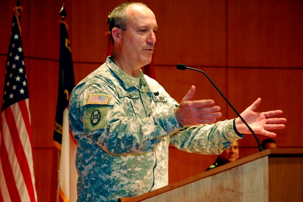 Maj. Gen. Gregory A. Lusk speaks to attendees