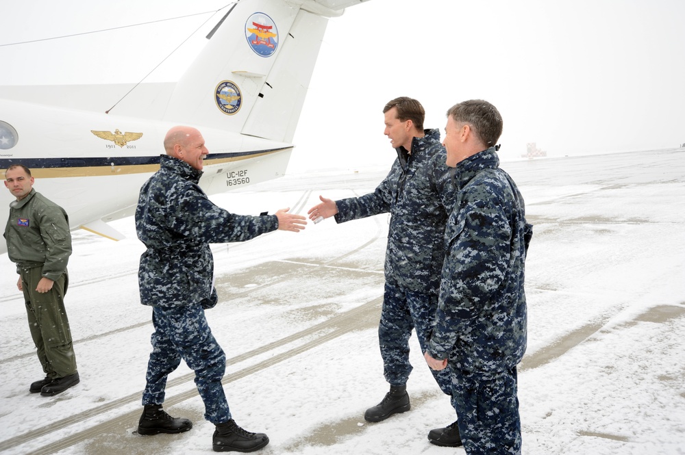 Flightline activity on board Naval Air Facility Misawa