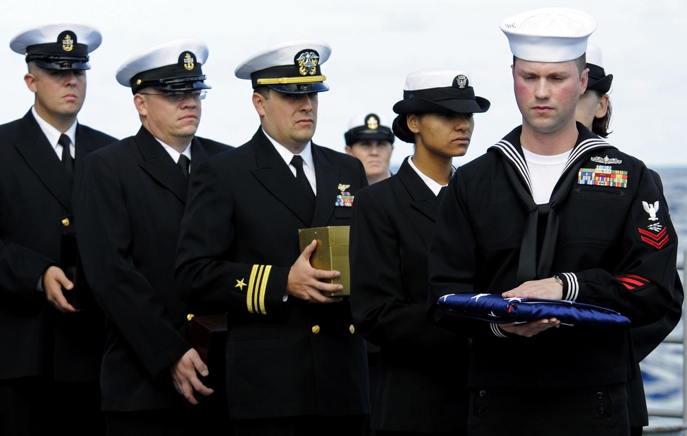 Bunker Hill burial at sea