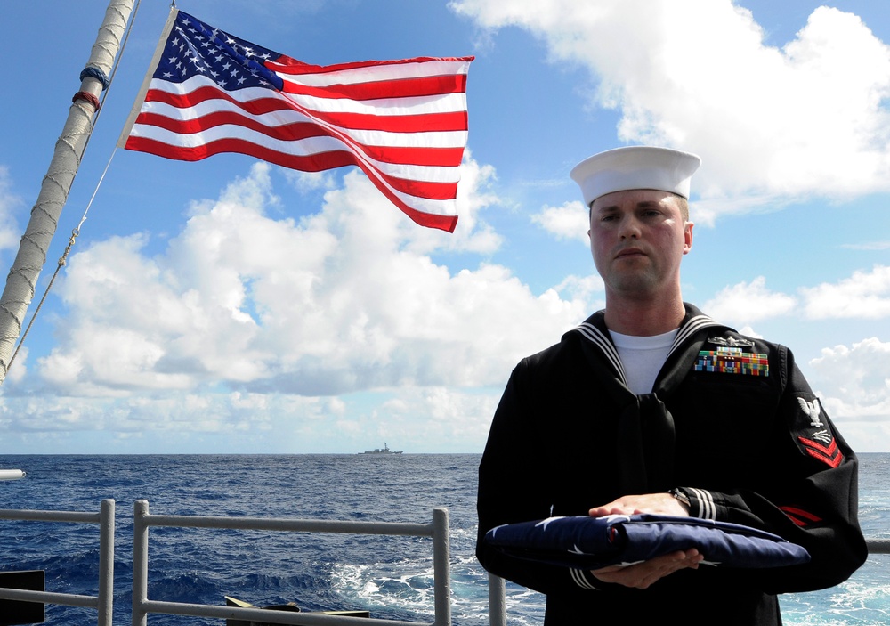 Bunker Hill burial at sea